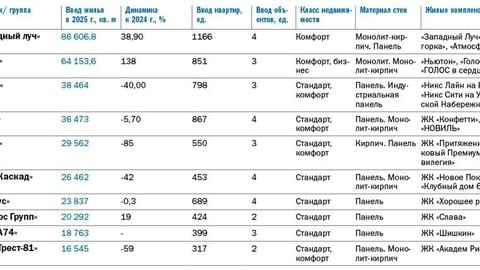 Рейтинг застройщиков многоквартирного жилья в Челябинске: итоги 2025 года Рейтинг застройщиков многоквартирного жилья в Челябинске: итоги 2025 года